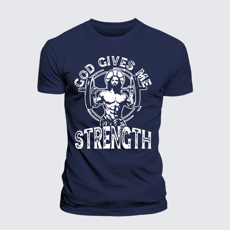 Gym And Jesus Jesus God Christian Premium Mercerized Cotton Tee