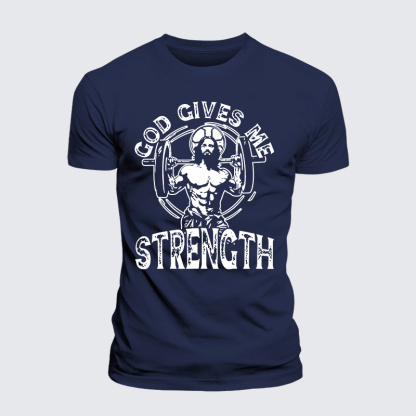 Gym And Jesus Jesus God Christian Premium Mercerized Cotton Tee