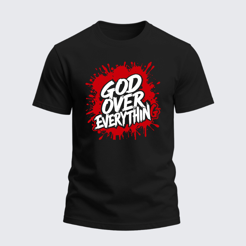 Heavyweight Cotton Tee - God Over Everything