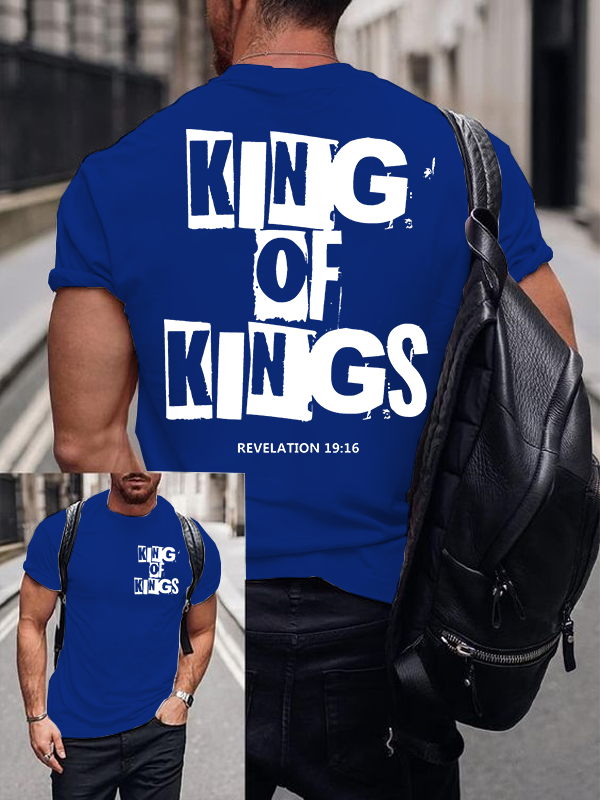 King Of Kings Jesus God Christian Cotton T-Shirt