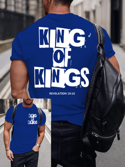 King Of Kings Jesus God Christian Cotton T-Shirt