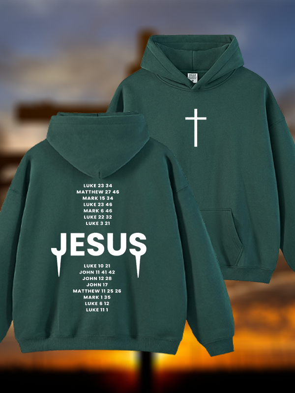 Bible Verse Jesus God Christian Plush Fleece-Lined Hoodie