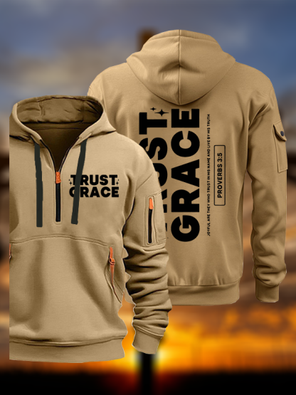 Trust Grace Jesus God Christian Zipper Hoodies
