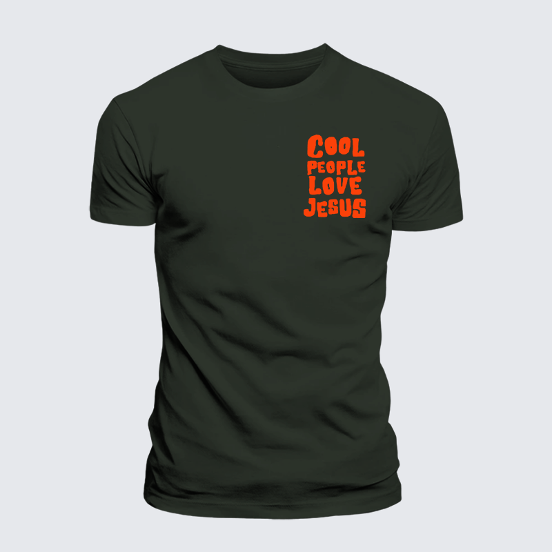 Cool People Love Jesus Jesus God Christian Premium Mercerized Cotton Tee