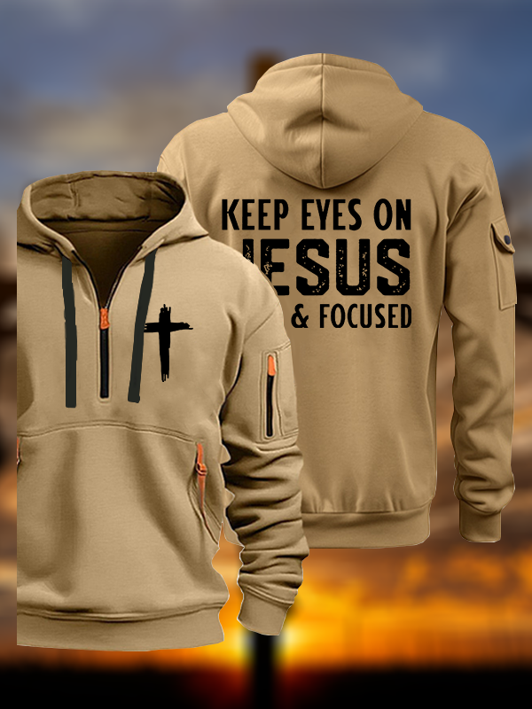 Keep Eyes On Jesus Fixed And Focused Jesus God Christian Zipper Hoodies
