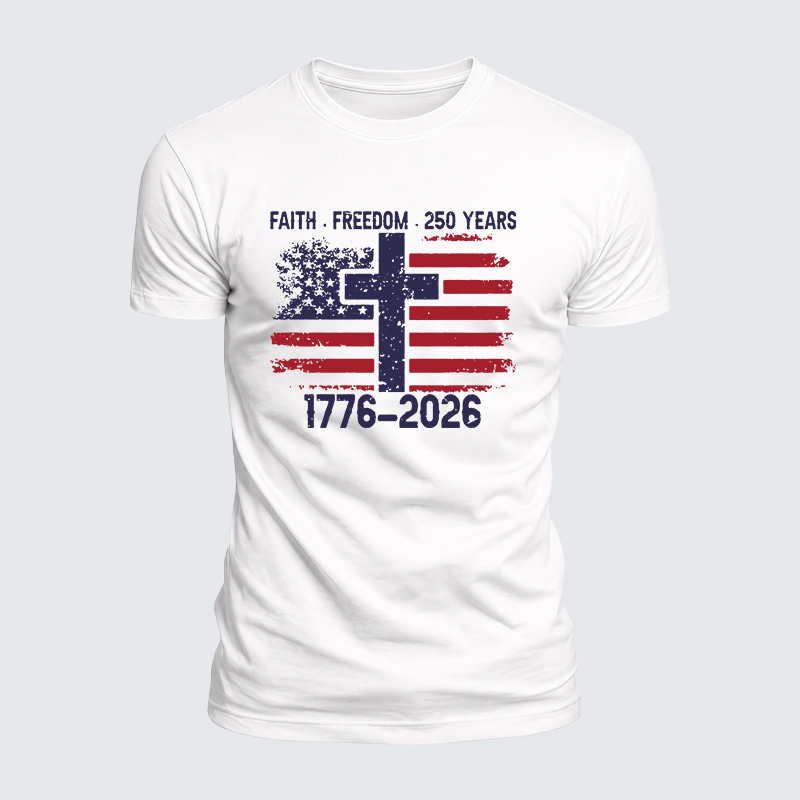 Faith Freedom Jesus God Christian  – Luxe Mercerized Interlock Cotton Tee