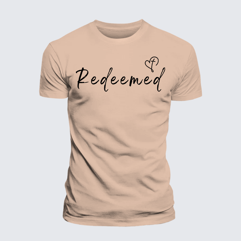 Redeemed Jesus God Christian Premium Mercerized Cotton Tee
