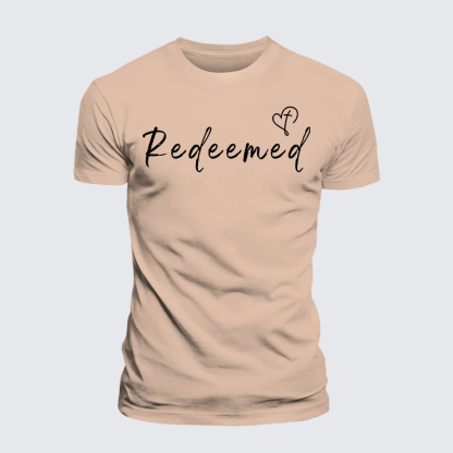 Redeemed Jesus God Christian Premium Mercerized Cotton Tee
