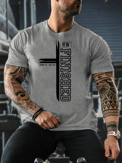 It Is Finished Jesus God Christian Cotton T-Shirt