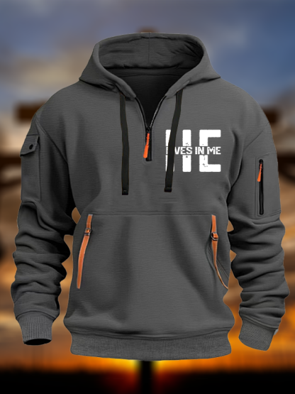 He Lives In Me Jesus God Christian Zipper Hoodies