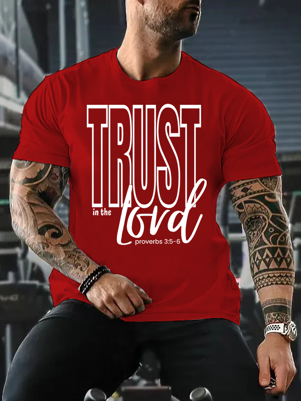 Trust in the Lord Jesus God Christian Cotton T-Shirt