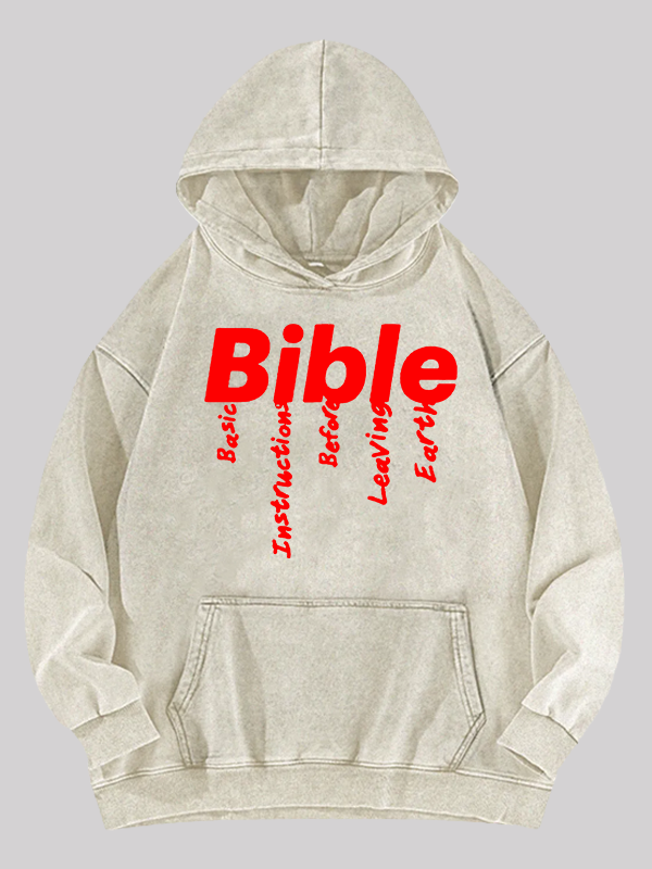 Bible Jesus God Christian Washed Hoodie