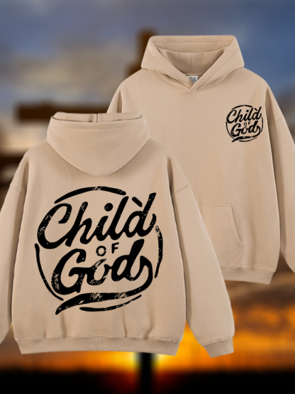 Child Of God Jesus God Christian Plush Fleece-Lined Hoodie