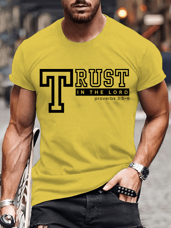 Trust In The Lord Jesus God Christian Cotton T-Shirt