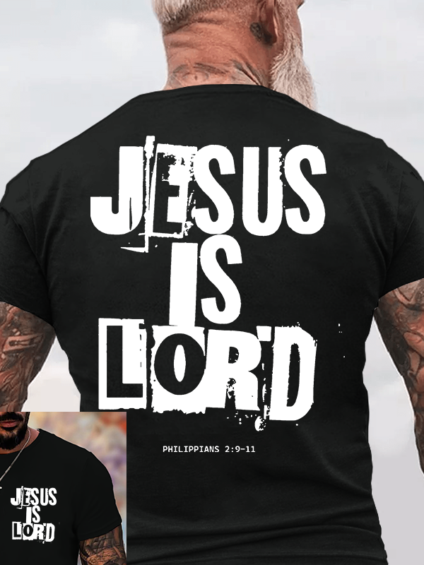 Jesus Is Lord Jesus God Christian Cotton T-Shirt