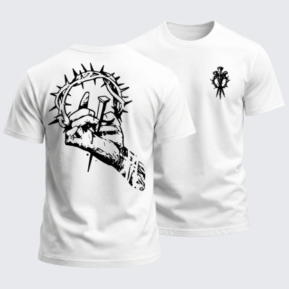 Heavyweight Cotton Tee - Jesus With Cross