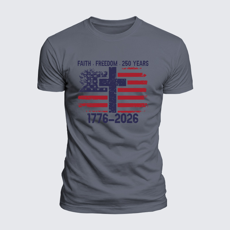 Faith Freedom Jesus God Christian  – Luxe Mercerized Interlock Cotton Tee