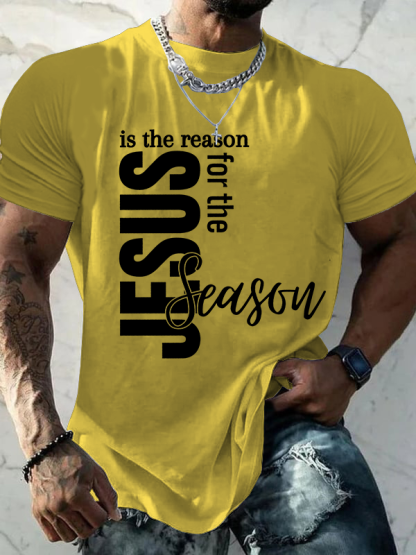 Jesus Is The Reason For The Season Jesus God Christian Cotton T-Shirt