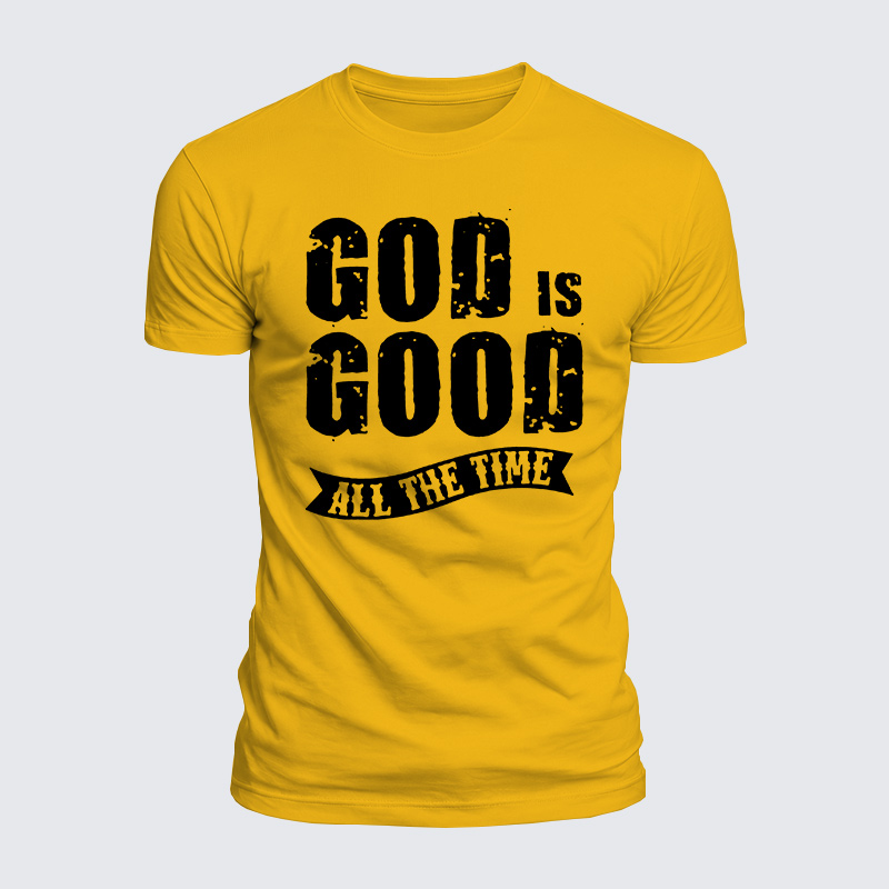 God Is Good All The Time Jesus God Christian  – Luxe Mercerized Interlock Cotton Tee