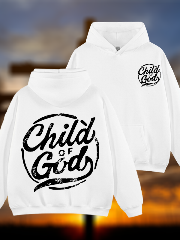 Child Of God Jesus God Christian Plush Fleece-Lined Hoodie