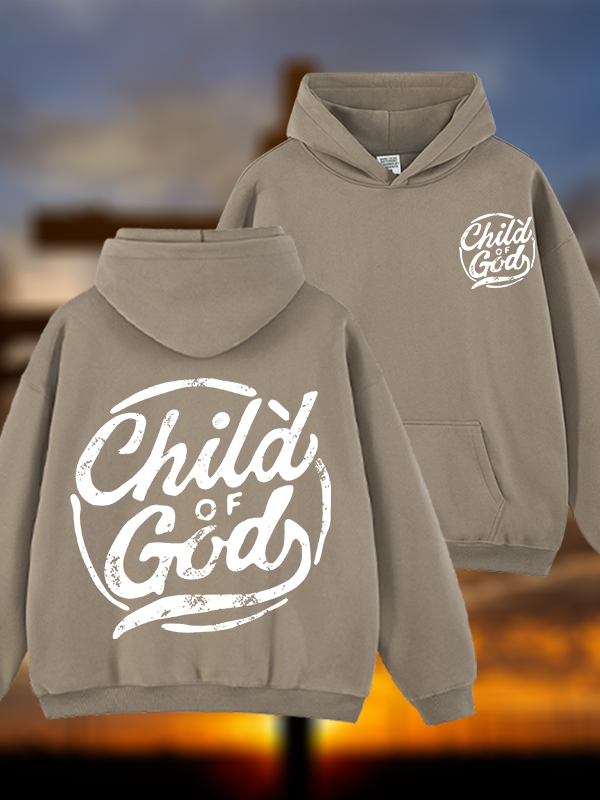 Child Of God Jesus God Christian Plush Fleece-Lined Hoodie