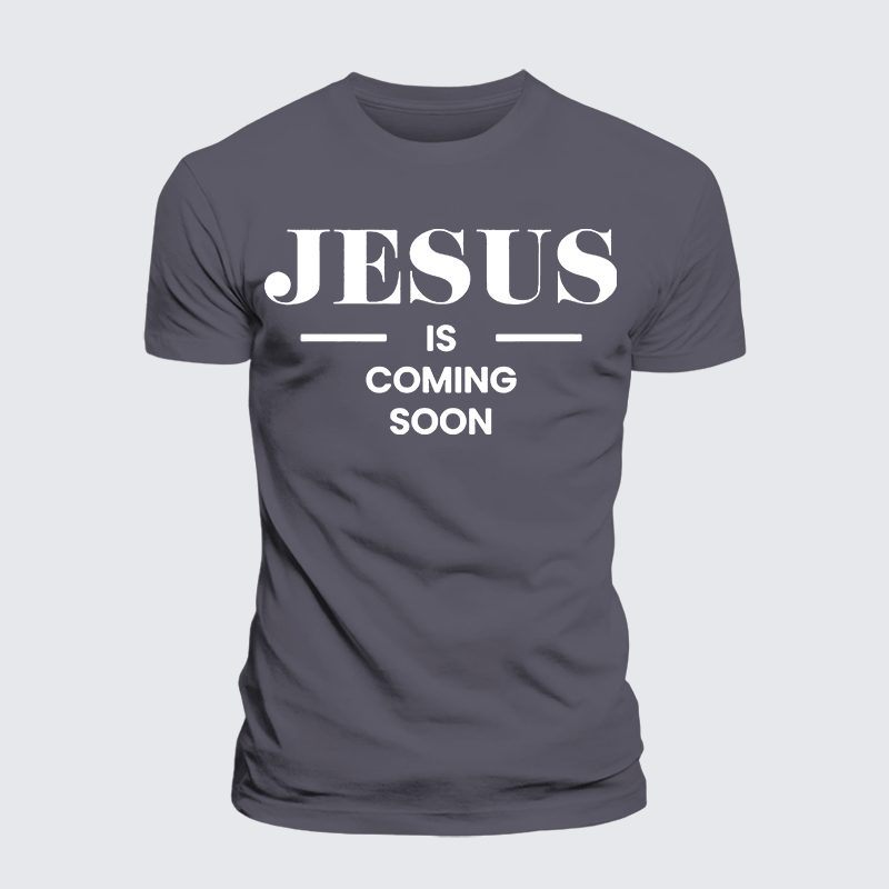 Jesus Is Coming Soon Jesus God Christian Premium Mercerized Cotton Tee