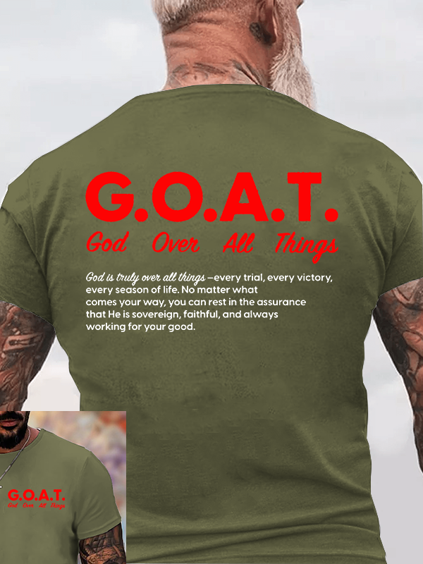 God Over All Things Jesus God Christian Cotton T-Shirt