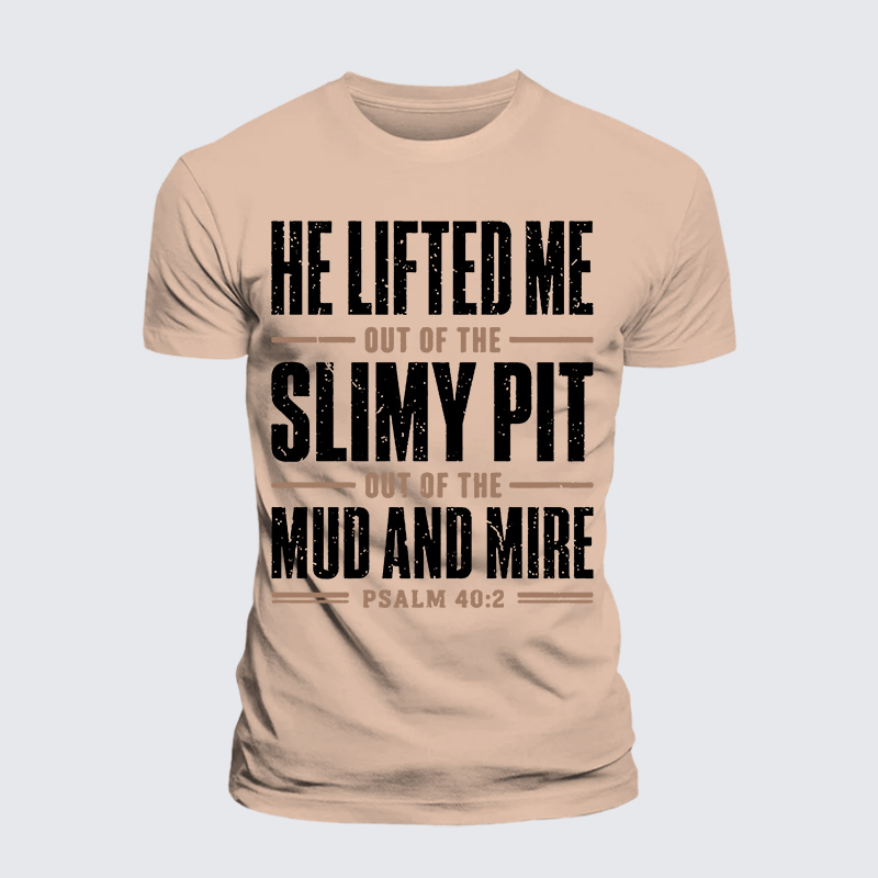 Lifted By Grace Jesus God Christian Premium Mercerized Cotton Tee