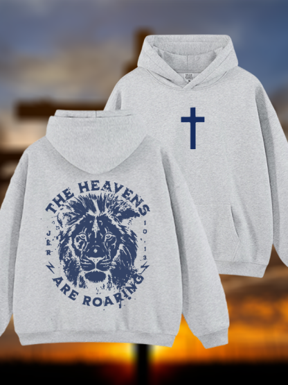The Heavens Jesus God Christian Plush Fleece-Lined Hoodie