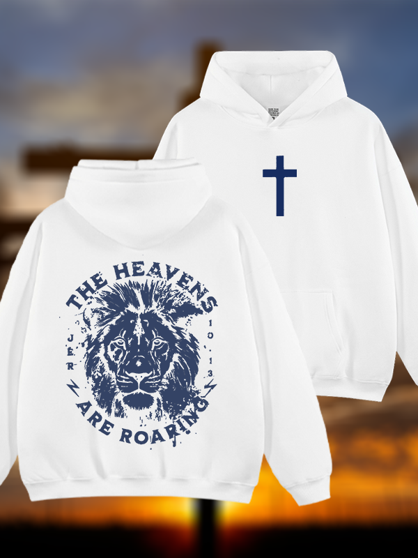 The Heavens Jesus God Christian Plush Fleece-Lined Hoodie