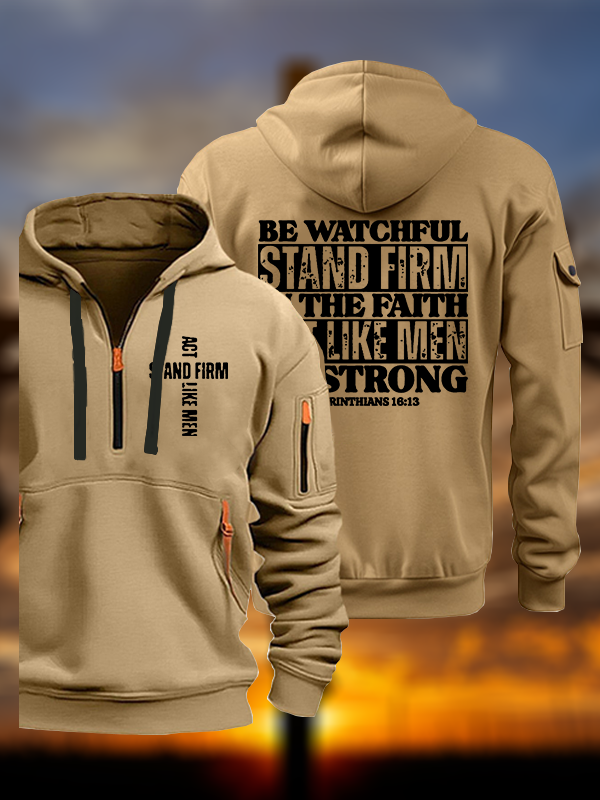 Stand Firm Jesus God Christian Zipper Hoodies