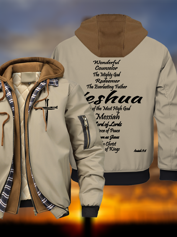 Yeshua Warm Hooded Bomber Jacket