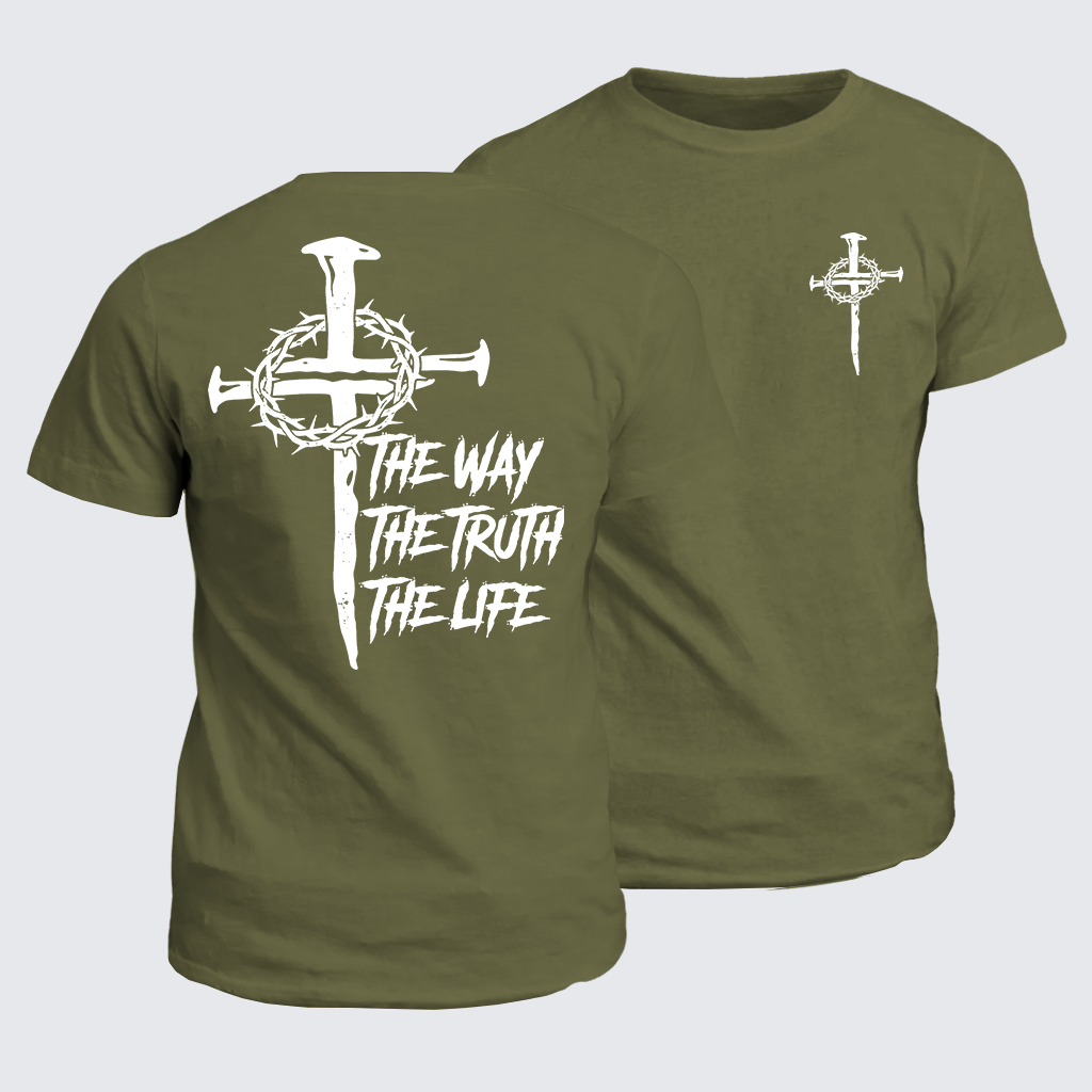 Jesus The Way The Truth The Life Jesus God Christian Cotton T-Shirt
