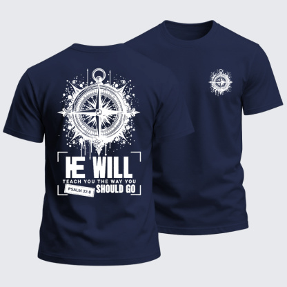 Heavyweight Cotton Tee - He Will Teach You The Way You Should Go