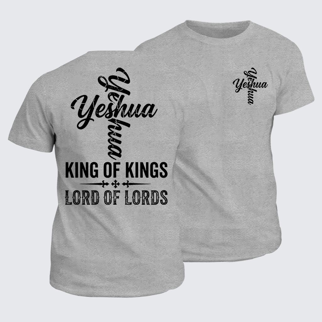 Yeshua King Of Kings Lord Of Lords Jesus God Christian Cotton T-Shirt