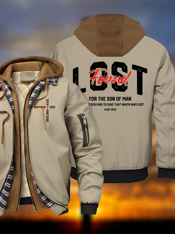 Seek And Save The Lost Warm Hooded Bomber Jacket