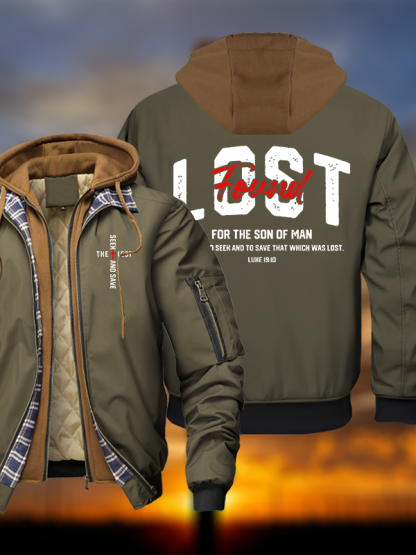 Seek And Save The Lost Warm Hooded Bomber Jacket
