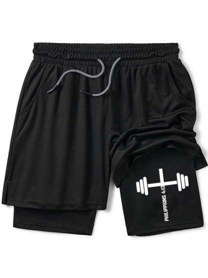 Fitness Philippians 4:13 Christian Performance Shorts