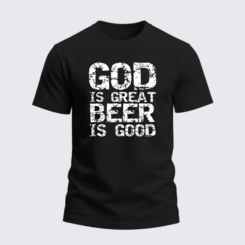 Man Of God Husband Dad Jesus God Christian Cotton T-Shirt