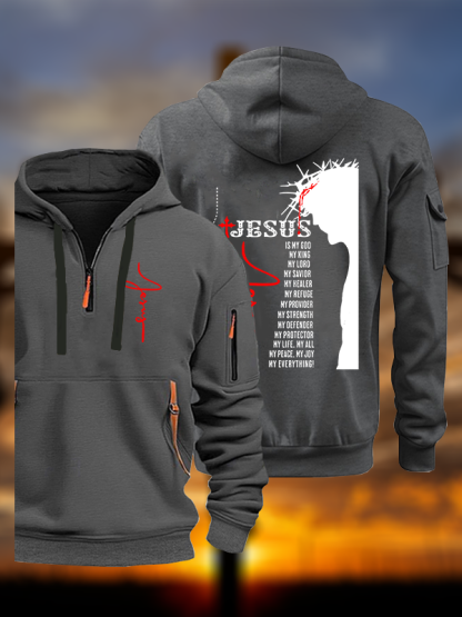 Jesus Crown Of Thorns Jesus God Christian Zipper Hoodies