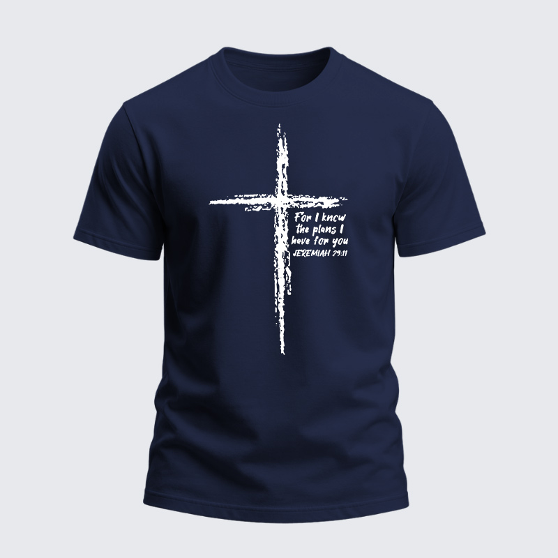 Heavyweight Cotton Tee - Cross I Know The Plans