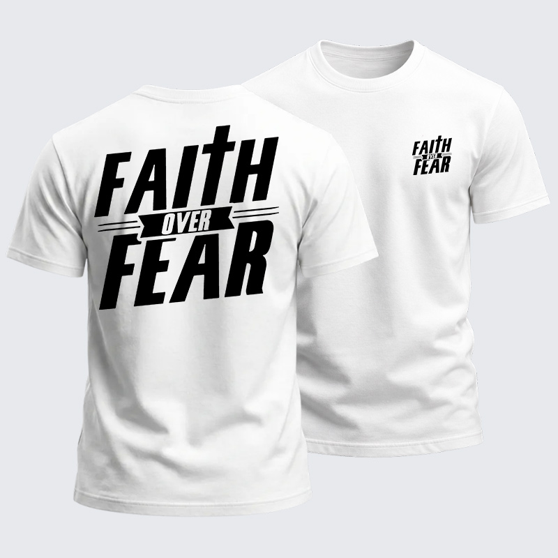 Heavyweight Cotton Tee - Faith Over Fear