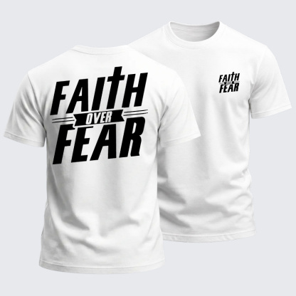 Heavyweight Cotton Tee - Faith Over Fear