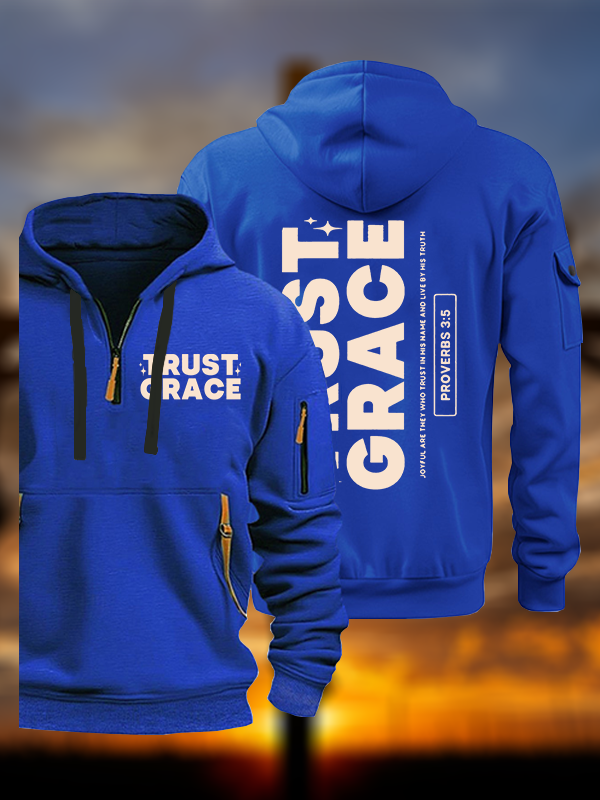 Trust Grace Jesus God Christian Zipper Hoodies