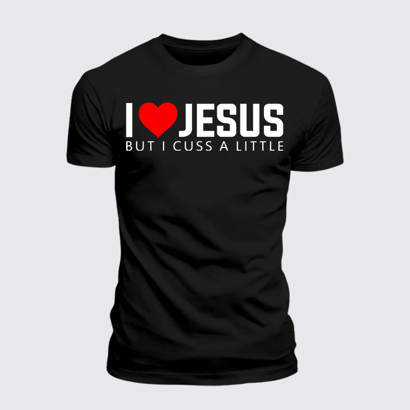 Man Of God Husband Dad Jesus God Christian Cotton T-Shirt