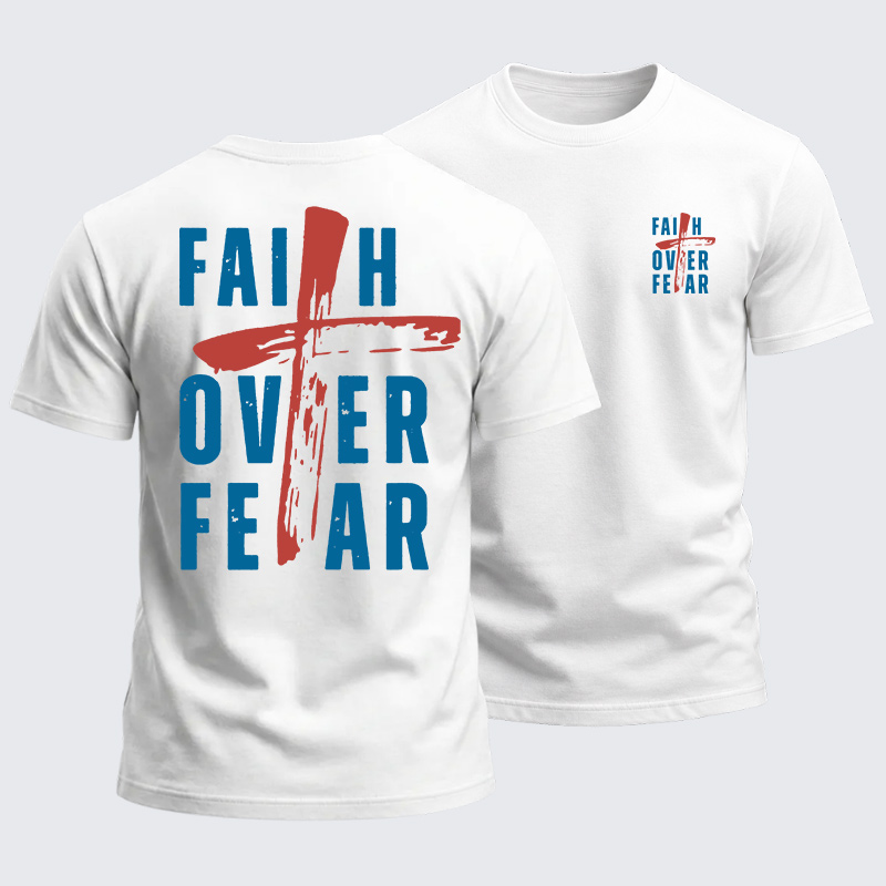 Heavyweight Cotton Tee - Faith Over Fear