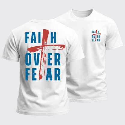 Heavyweight Cotton Tee - Faith Over Fear
