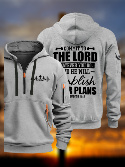 Commit To The Lord Whatever You Do Jesus God Christian Zipper Hoodies