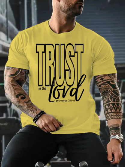 Trust in the Lord Jesus God Christian Cotton T-Shirt