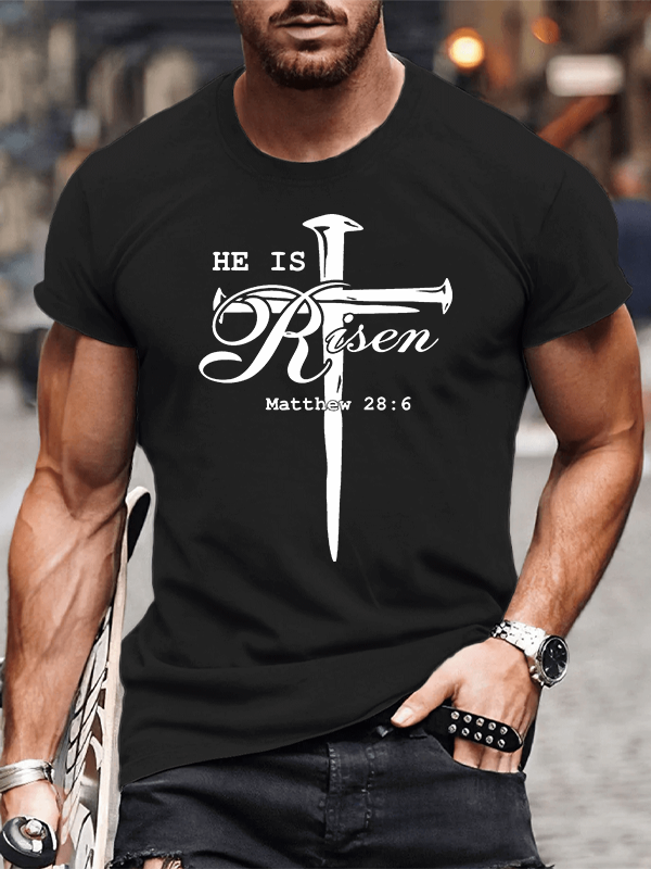 Man Of God Husband Dad Jesus God Christian Cotton T-Shirt